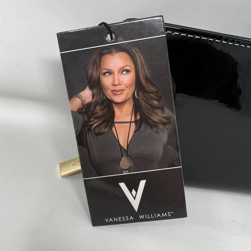 Vanessa Williams Black‎ Patent Leather Wallet NEW With Tag